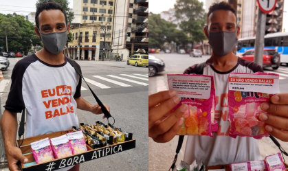 'Não vendo balas': ambulante inova e ganha bolsa para cursar faculdade no Rio