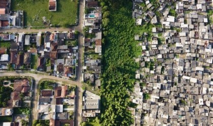 Imagem mostra a desigualdade na cidade do Guarujá, no litoral de São Paulo