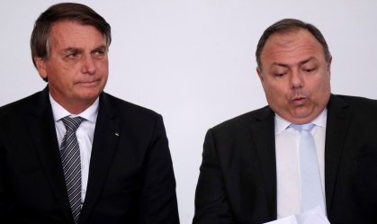 Presidente Jair Bolsonaro e ministro da Saúde, Eduardo Pazuello