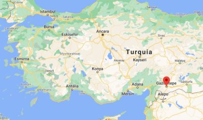 Localização de Gaziantepe, na Turquia