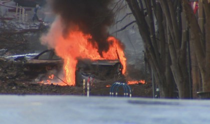 Rua em Nashville após explosão de carro (26 dez. 2020)