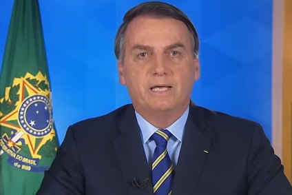 O presidente Jair Bolsonaro em pronunciamento nacional