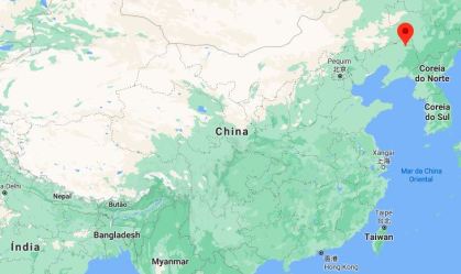 Localização da cidade de Kaiyuan, na província de Liaoning