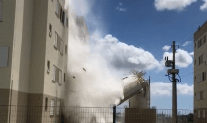 Caixas d'água despencam em condomínio recém-inaugurado no Espírito Santo; veja