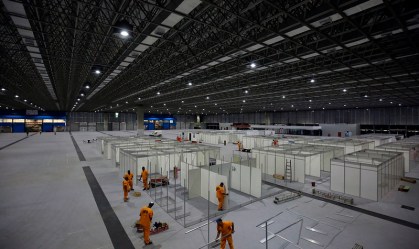 Hospital de campanha no Riocentro está 70% pronto para pacientes com COVID-19