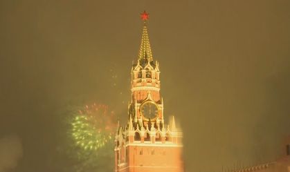 Virada do ano na Praça Vermelha, em Moscou (31.dec.2020)