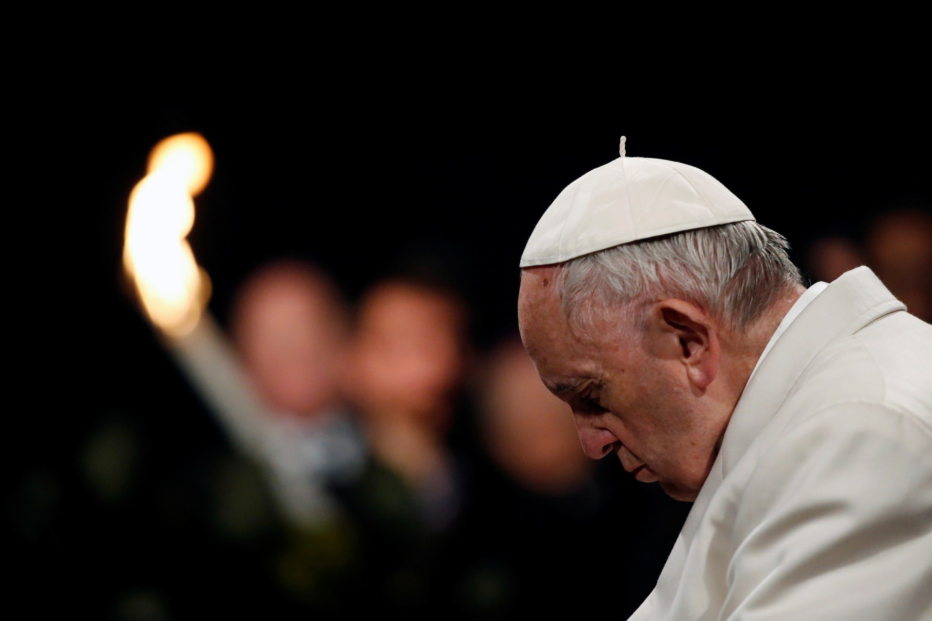 O papa Francisco durante celebração em Roma