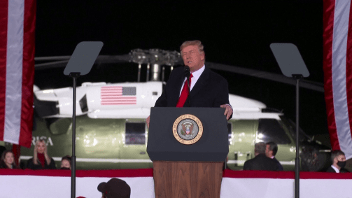 Na Geórgia, Trump disse esperar que Pence se manifeste a seu favor no Congresso
