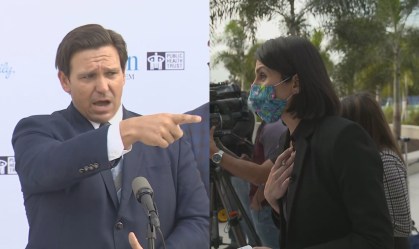 Governador da Flórida discute com repórter da CNN em coletiva