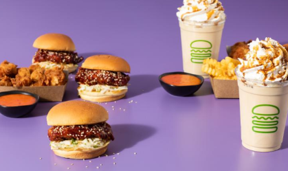 O novo sanduíche Fried Chick'n estilo coreano do Shake Shack 