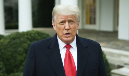 O presidente dos EUA, Donald Trump, em pronunciamento no Twitter