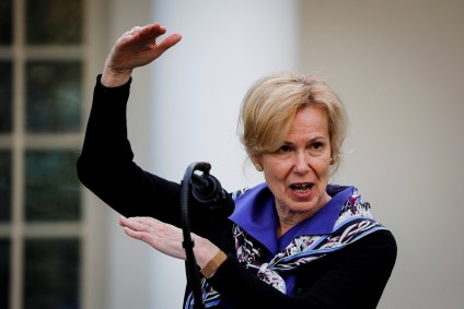 A médica Deborah Birx, da força-tarefa dos EUA contra o coronavírus
