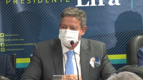O deputado federal Arthur Lira, durante evento que oficializou sua candidatura à