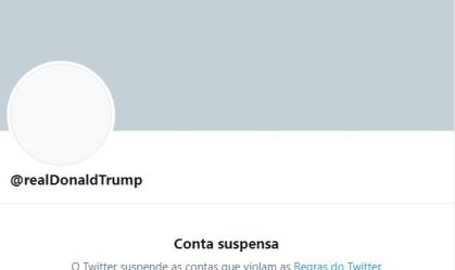 Conta de Trump está suspensa e não pode mais ser acessada