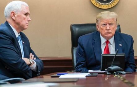 Reunião entre Mike Pence e Donald Trump no início de 2020