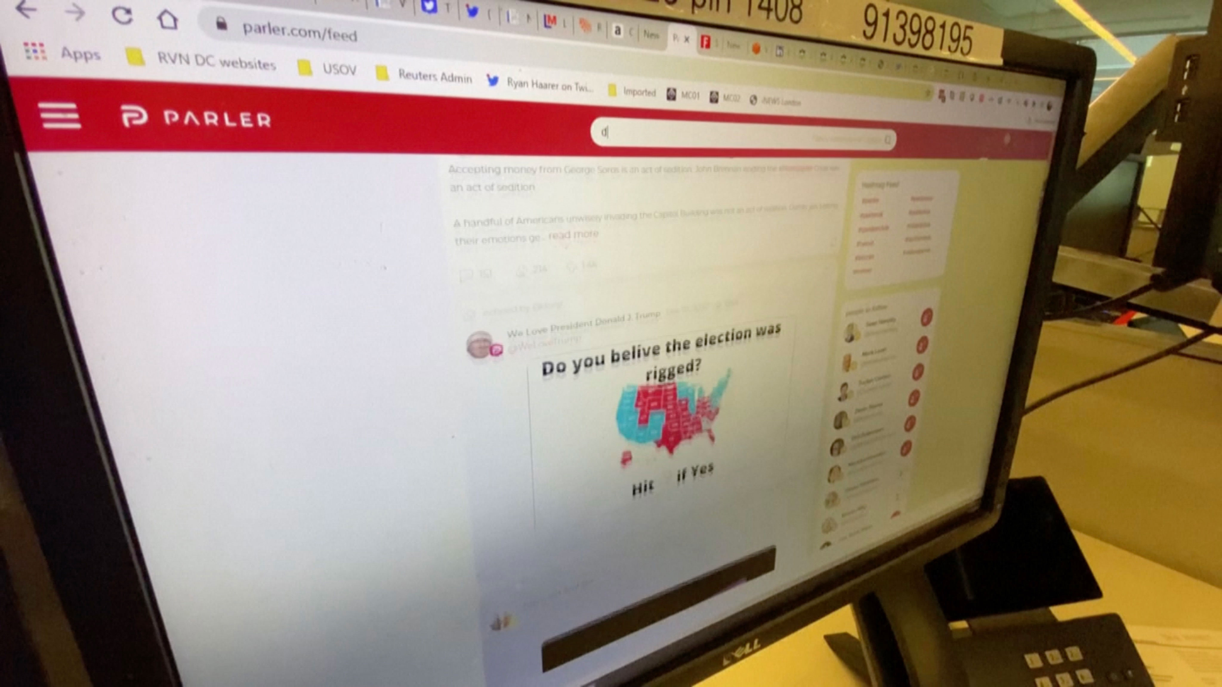 Website do Parler 10/01/2021