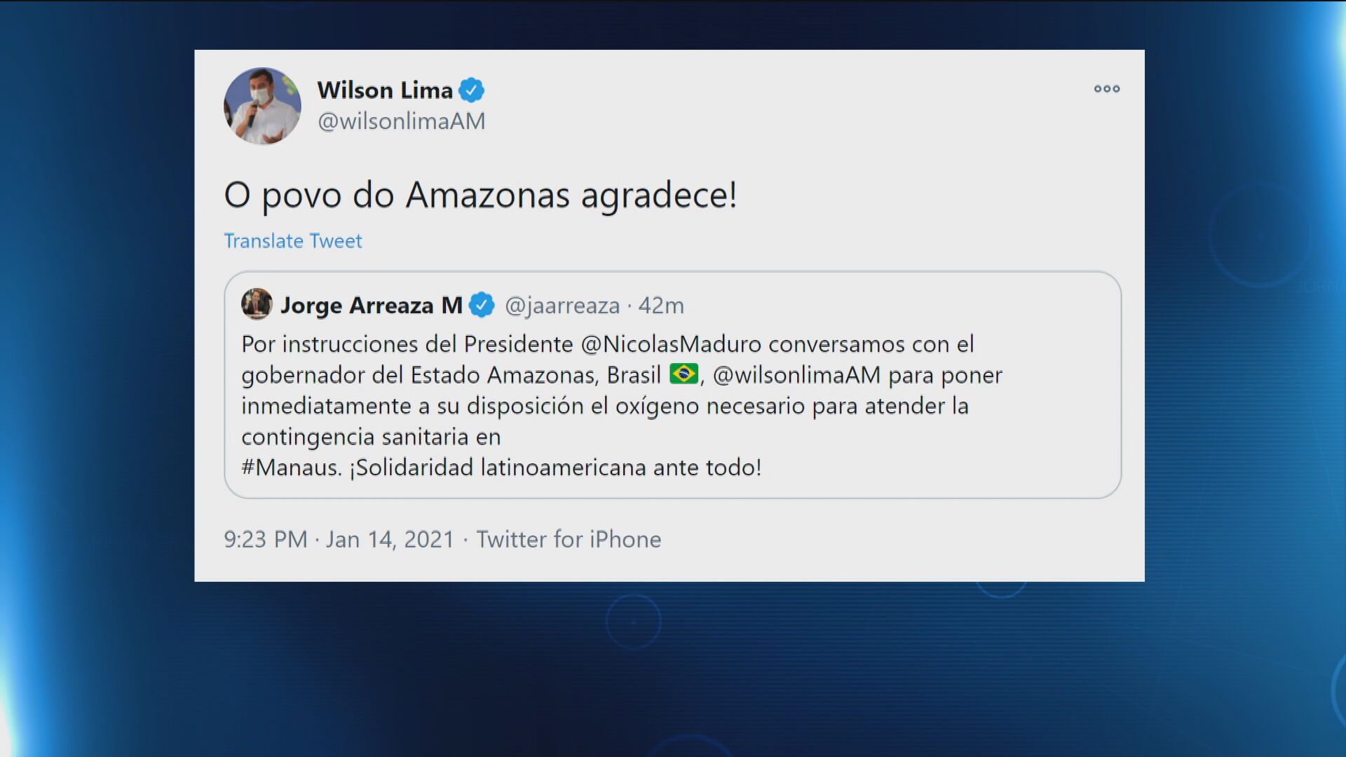 Venezuela anunciou através de seu ministro da Relações Anteriores, Jorge Arreaza