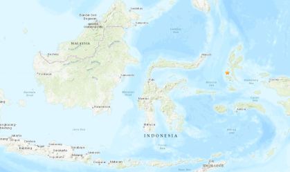 Estrela no mapa mostra localização da ilha de Sulawesi, na Indonésia