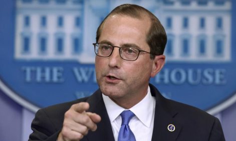 O secretário de Saúde dos EUA, Alex Azar
