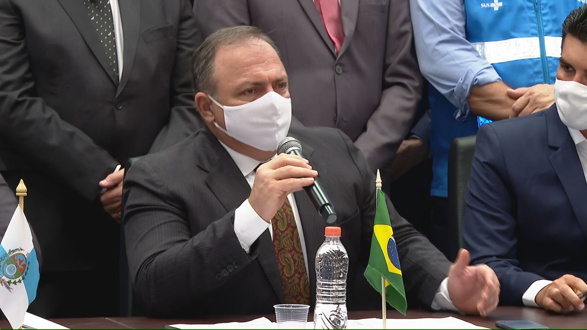 O ministro da Saúde, Eduardo Pazuello