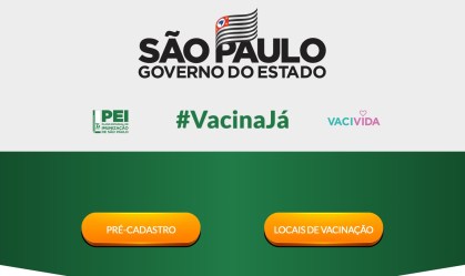População de SP pode realizar pré-cadastro para vacinação pelo portal Vacina Já