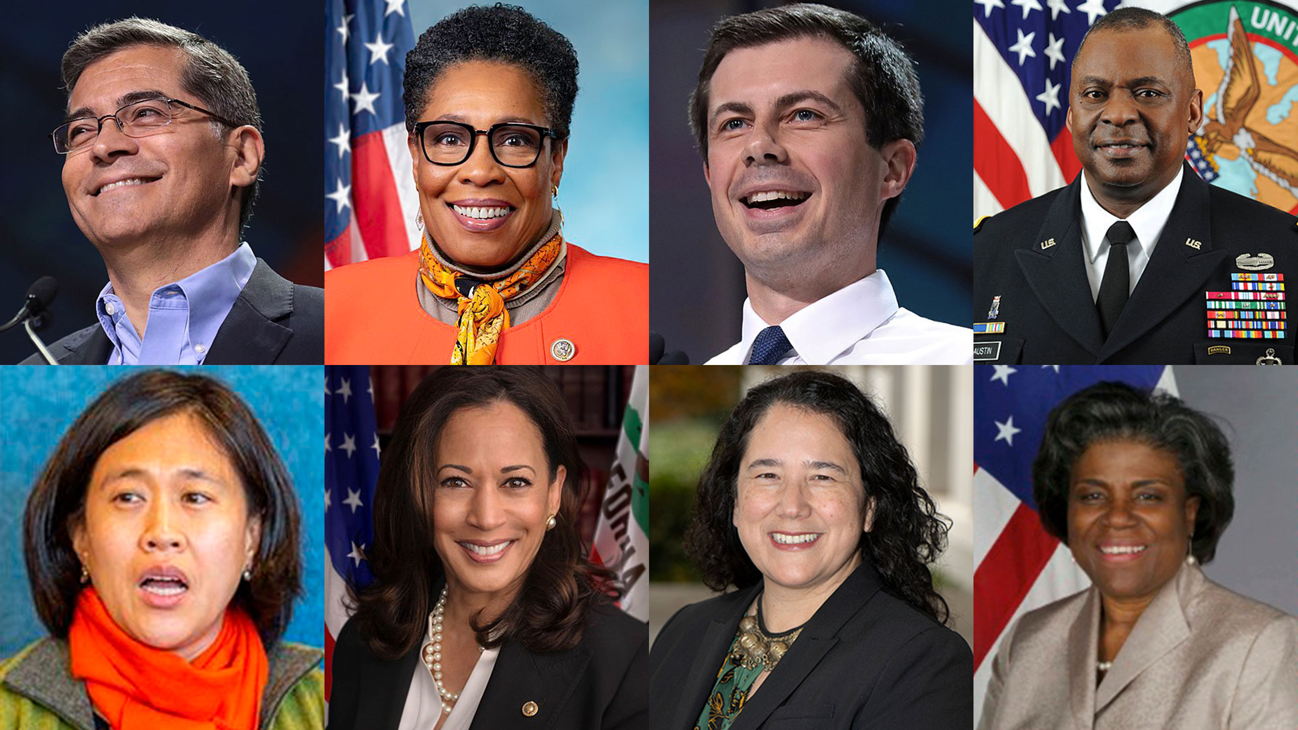 Alguns dos nomeados para o gabinete do governo de Joe Biden