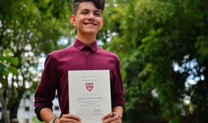João Victor Arruda irá estudar na 'Government', em Harvard
