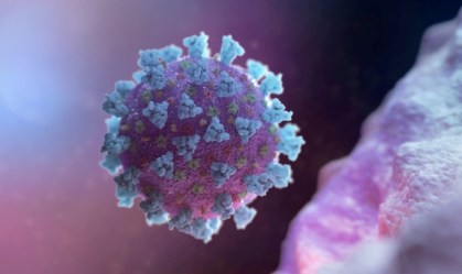 Ilustração em 3D representando o novo coronavírus