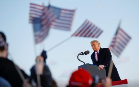 Trump em seu último discurso como presidente