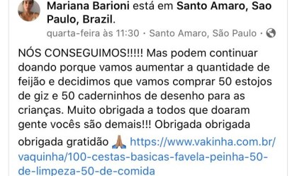 Em São Paulo, campanhas de doação aliviam peso da quarentena
