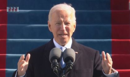Joe Biden durante discurso de posse 