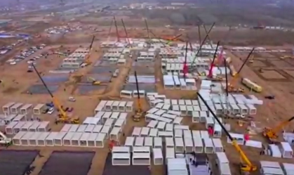Campo de quarentena em Shijiazhuang, Hebei, na China