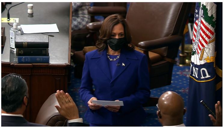 A vice-presidente,Kamala Harris 