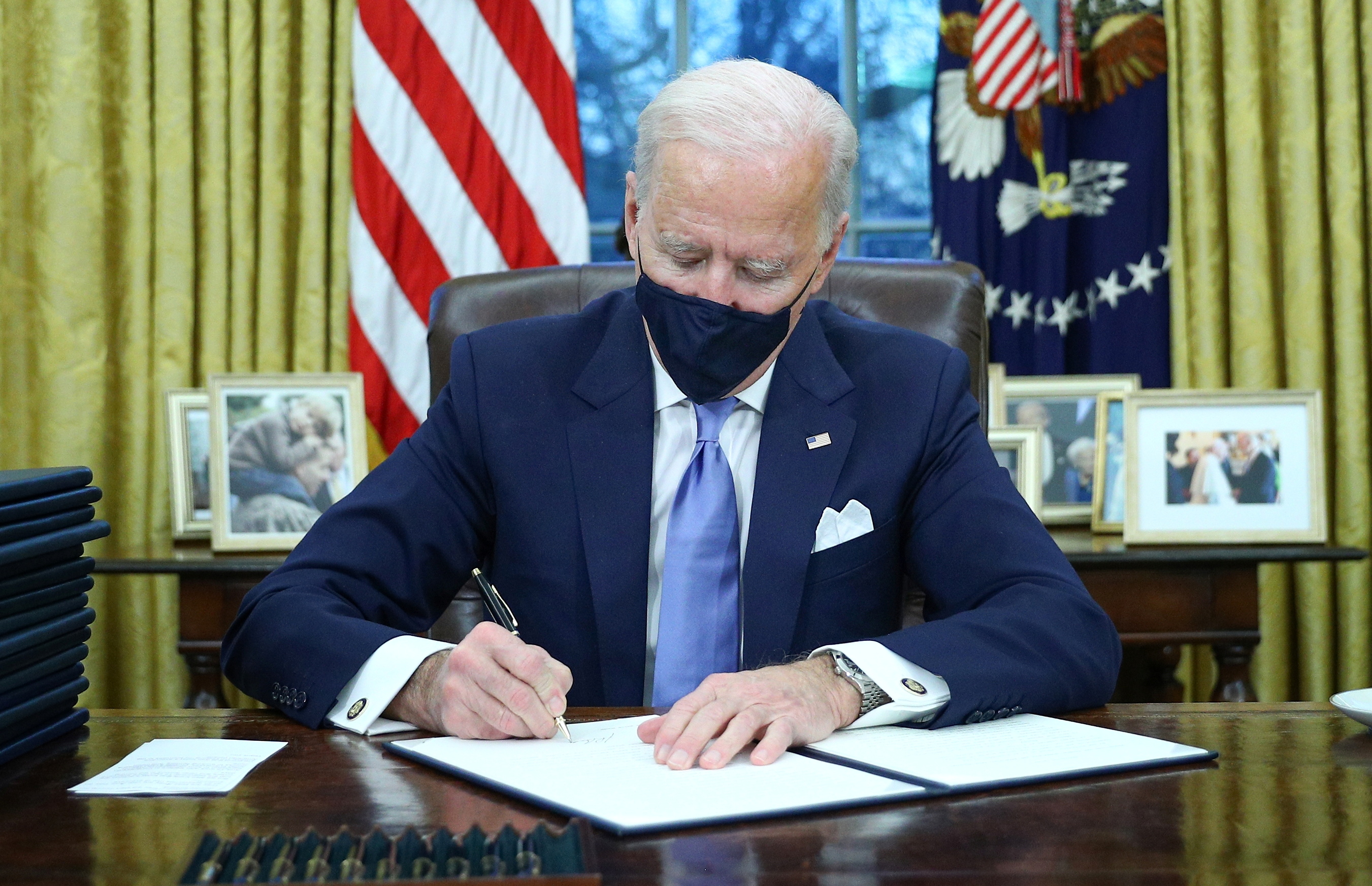 Joe Biden no Salão Oval da Casa Branca