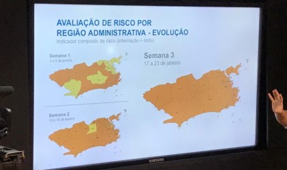 Todas as regiões do Rio estão em estágio de alto risco para o coronavírus