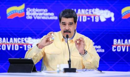 Nicolás Maduro recebe primeira dose da vacina russa Sputnik-V