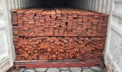 Alguns carregamentos de madeira ilegal encontrados, já em Manaus