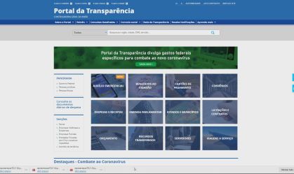 Portal da Transparência fica fora do ar após divulgação de gasto com alimentação