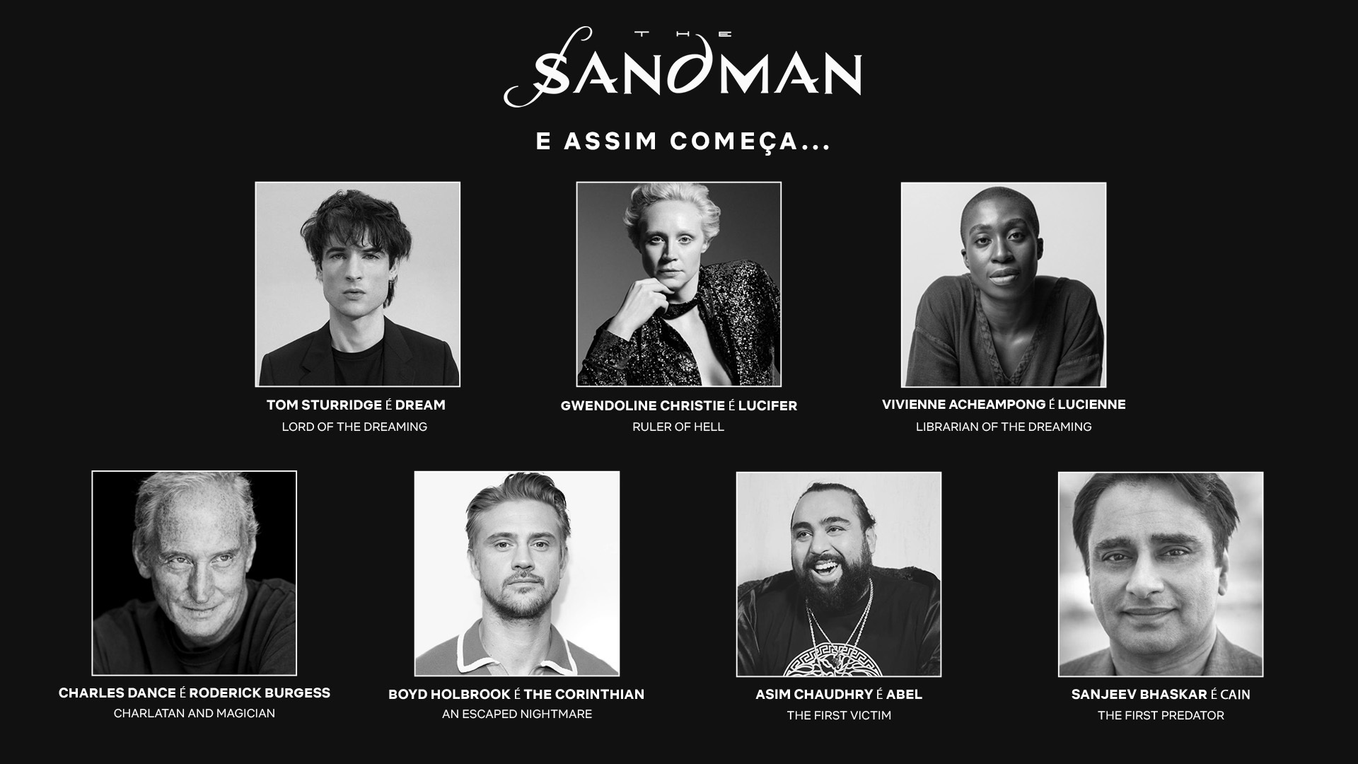 Elenco da série Sandman, da Netflix