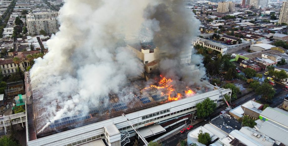 incêndio hospital chile