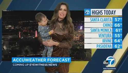 Uma meteorologista do canal americano ABC7 teve o estúdio invadido pelo seu próp