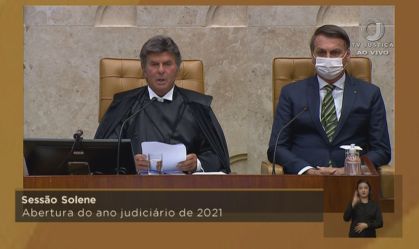 Ministro Luiz Fux e Jair Bolsonaro