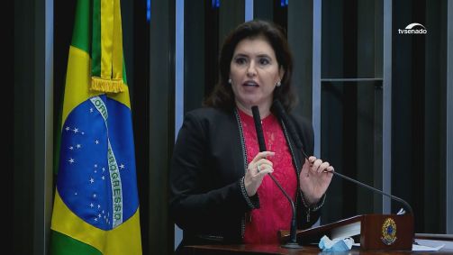 A senadora Simone Tebet (01.fev.2021)