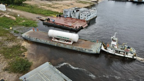Amazonas recebeu tanque capaz de armazenar 90 mil m³ de oxigênio medicinal