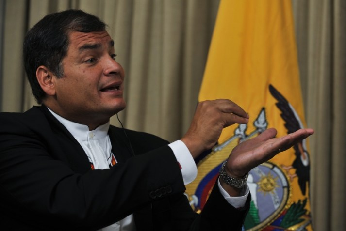 Rafael Correa, ex-presidente do Equador, foi alvo de acusações de Lasso / Foto: Marcello Casal Jr/ABr