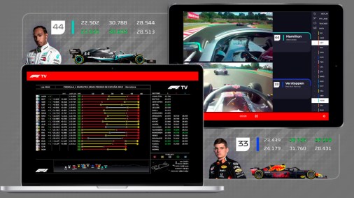 Interface do F1 TV Pro