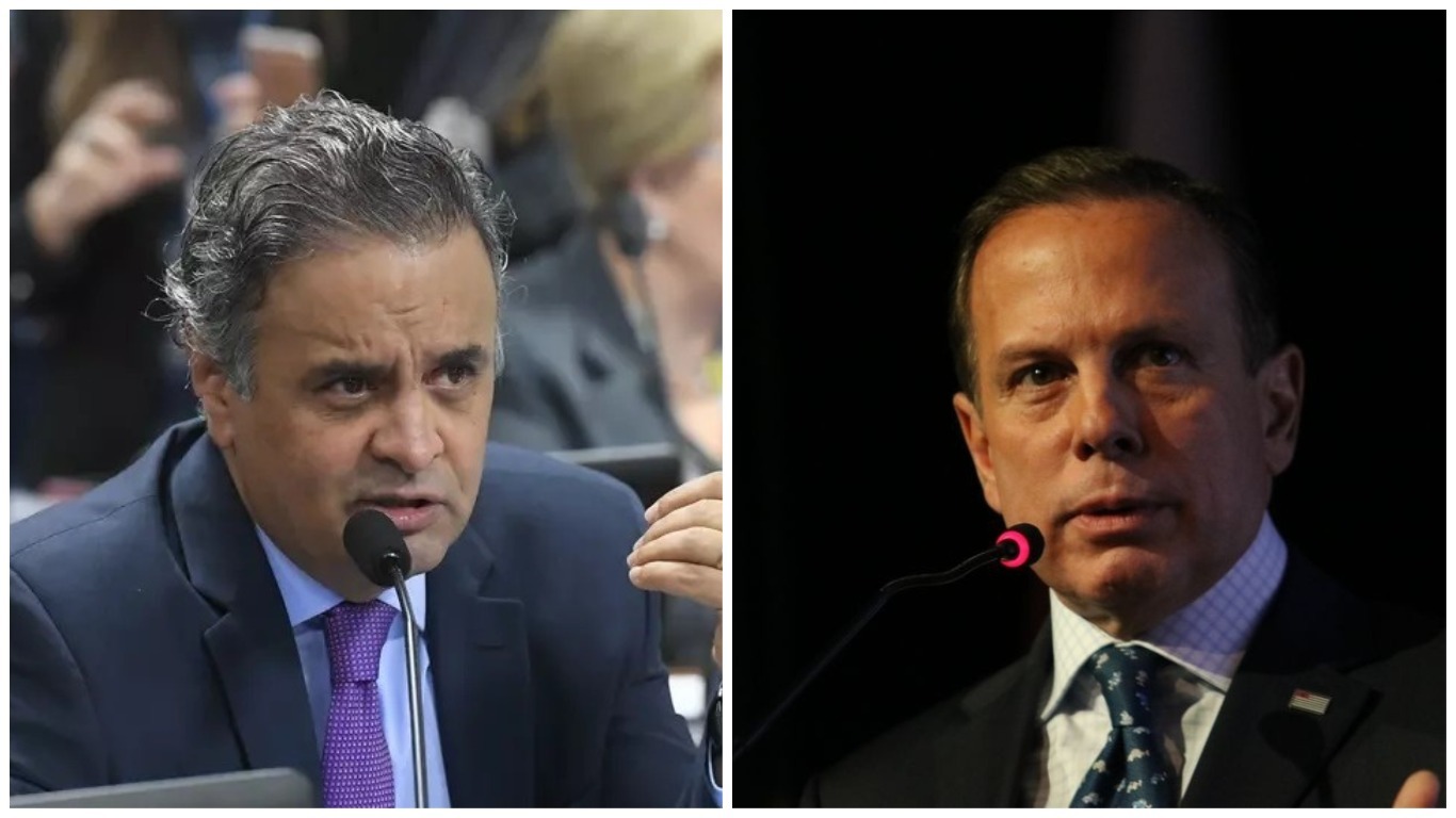 Nomes fortes no PSDB, Aécio Neves e João Doria divergem sobre candidatura