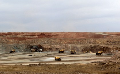 Vista de operação de mineração. 23/6/2012.