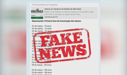 Cronogramas falsos de vacinação em SP circulam nas redes sociais