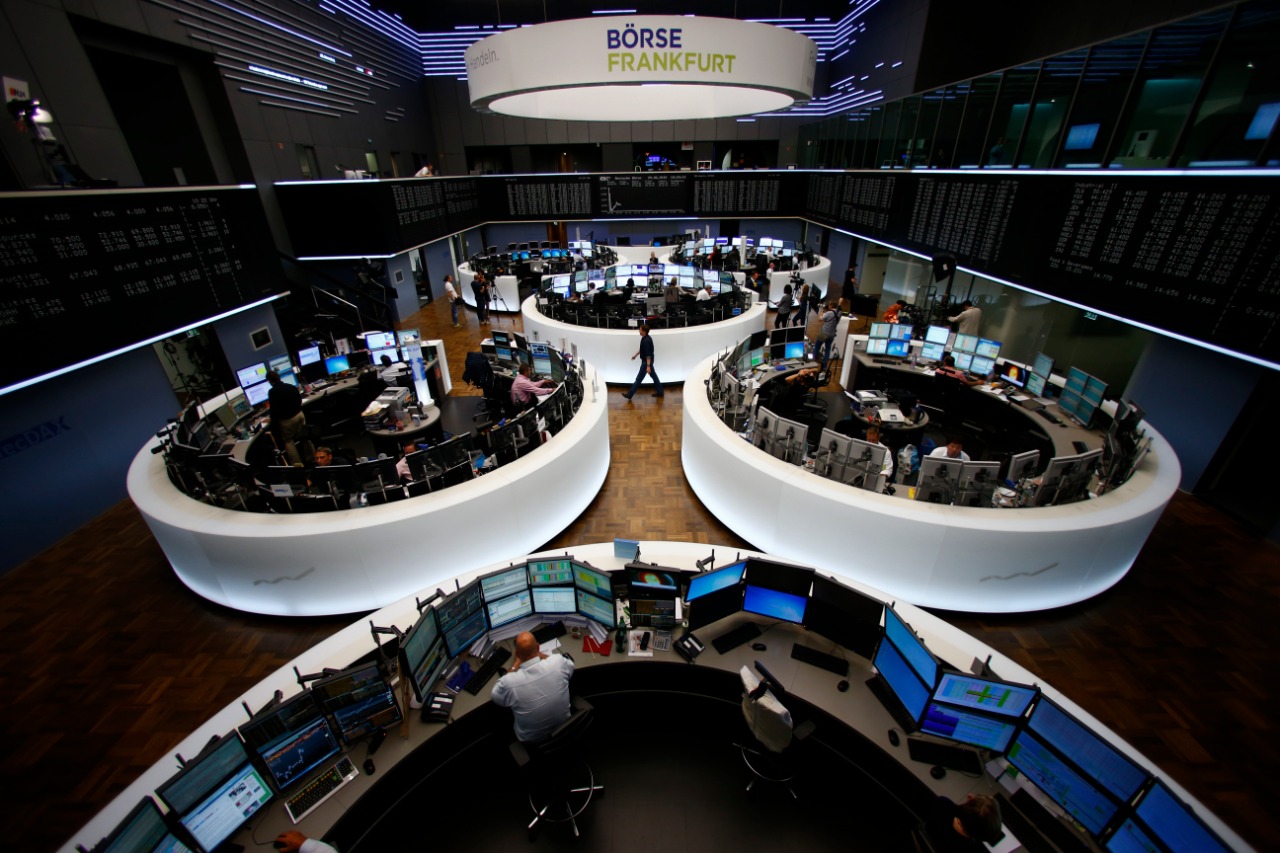 Visão da bolsa de Frankfurt 